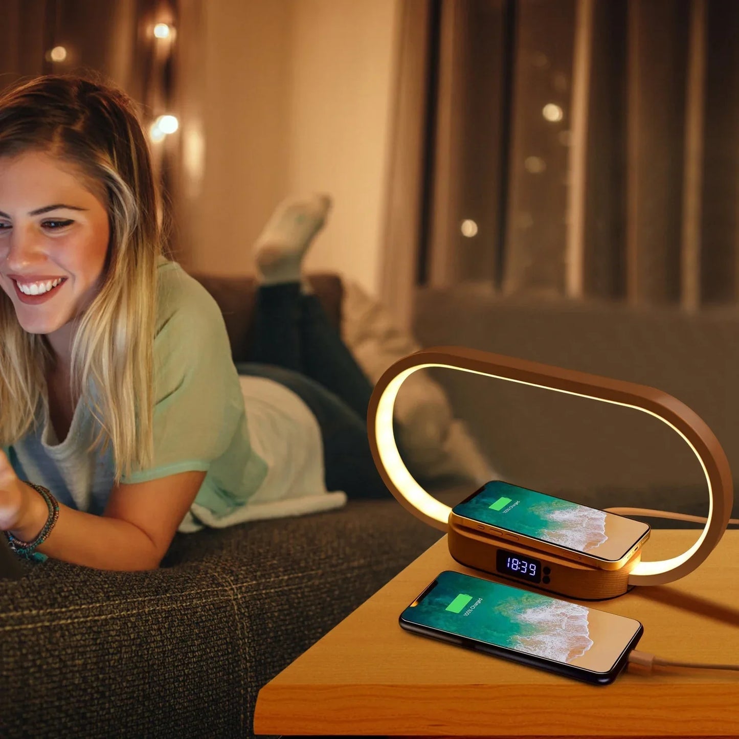 Wireless Charging LED Lamp
