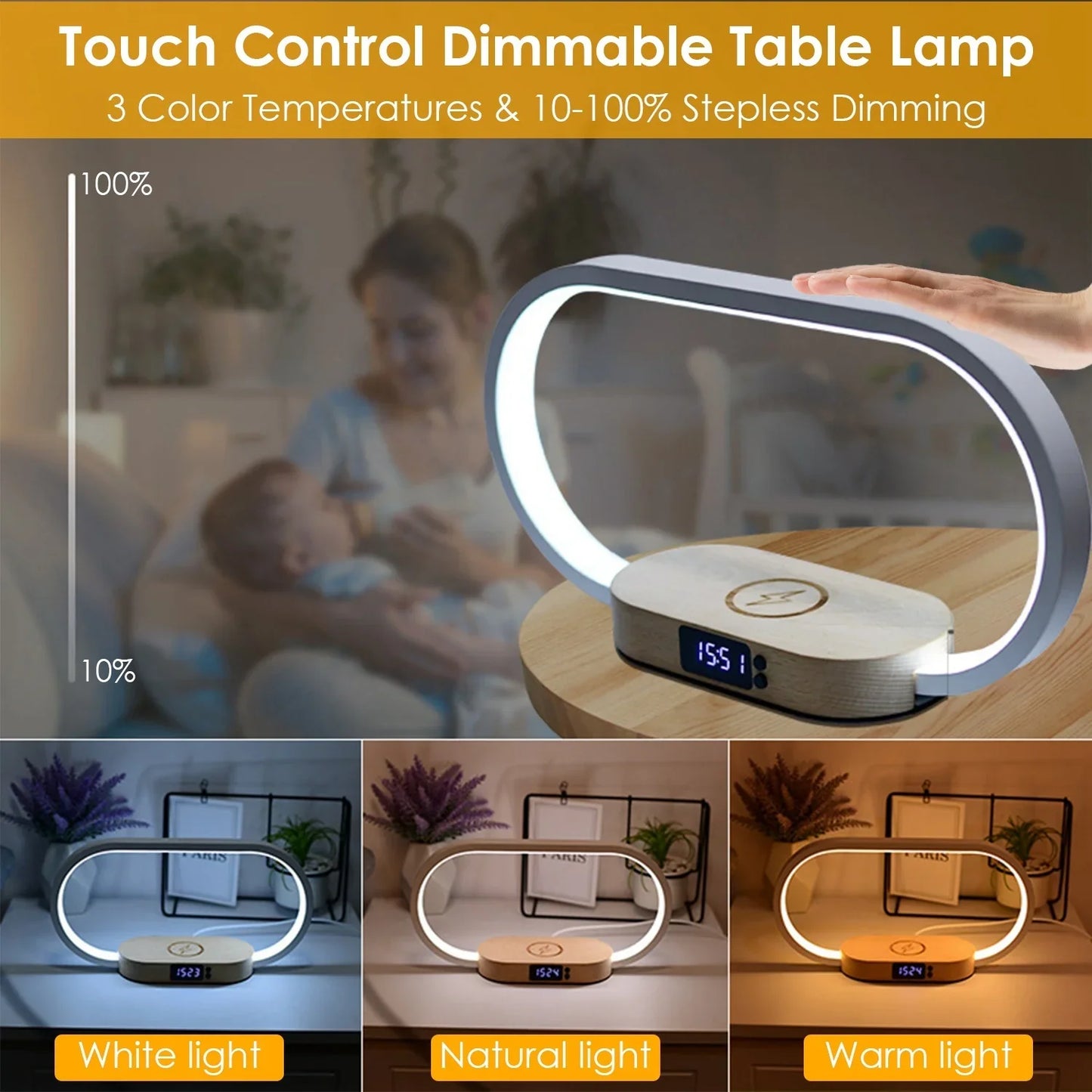 Wireless Charging LED Lamp