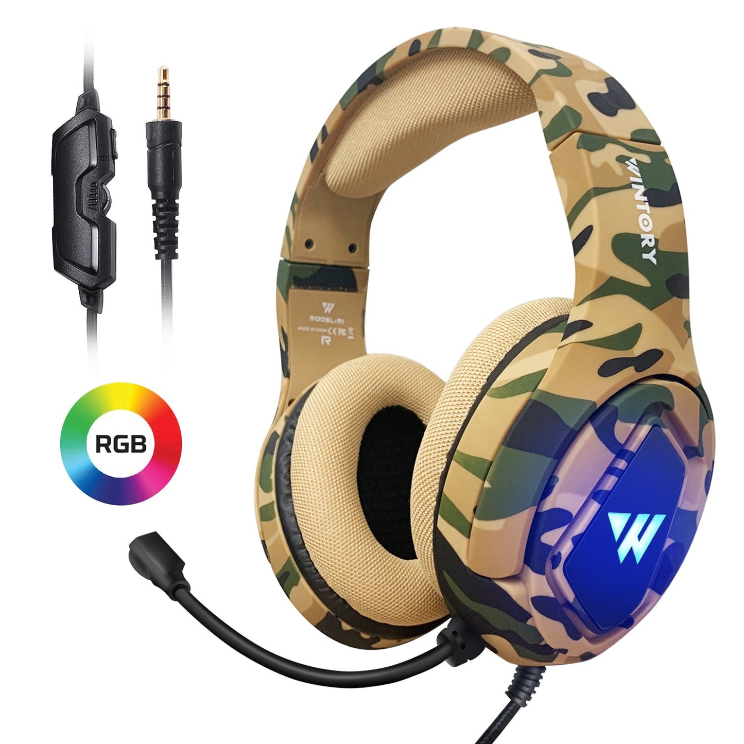 Wired Esports Headphones M1 Camouflage
