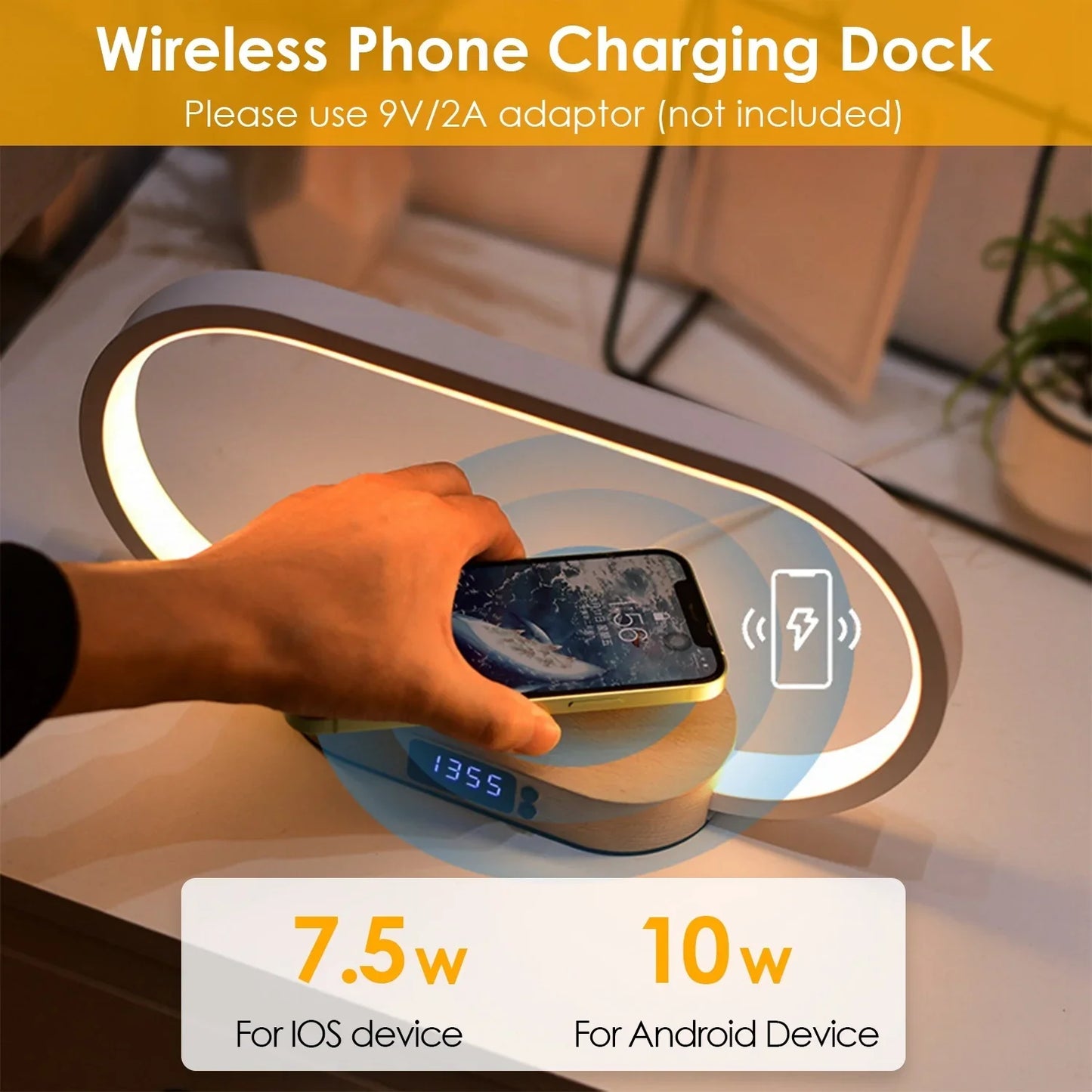 Wireless Charging LED Lamp