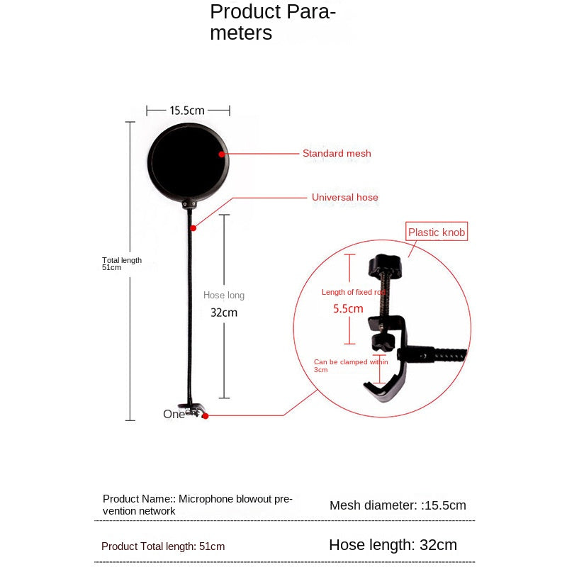 Pro Studio Microphone Windscreen Filter
