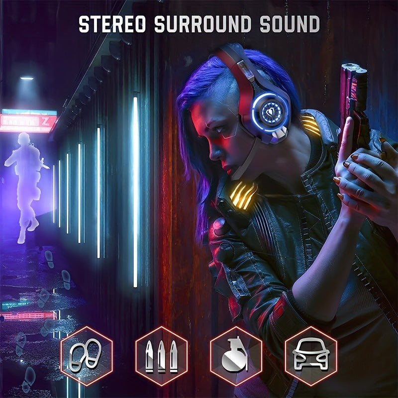 RGB Wired Gaming Headphones with Mic