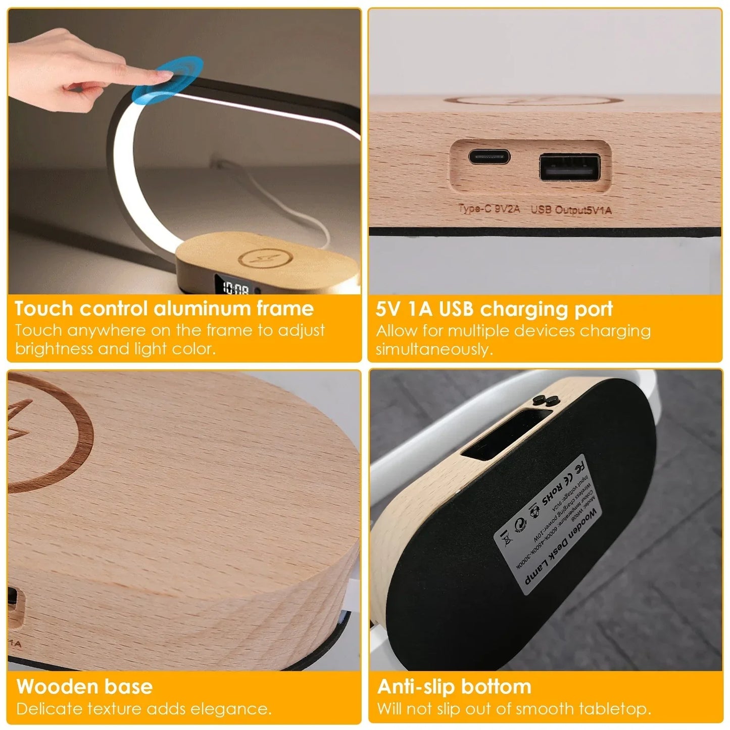 Wireless Charging LED Lamp